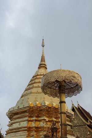 Wat Phra That Doi Suthep in Chiang Mai. The attractive sightseeing place for tourists and landmark of Chiang Mai,Thailandの写真素材