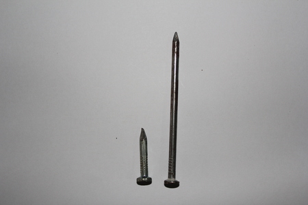 short and long metal nailの写真素材