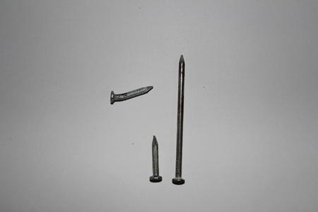 short and long metal nailの写真素材