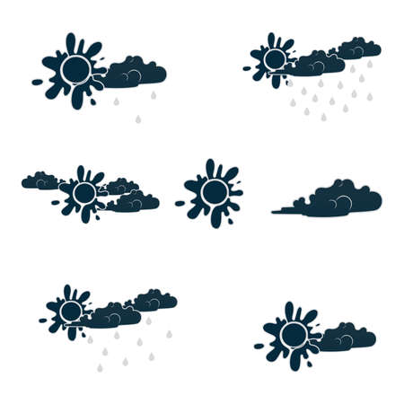 weather icons のイラスト素材