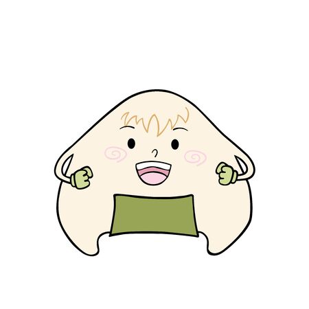 Funny onigiri のイラスト素材