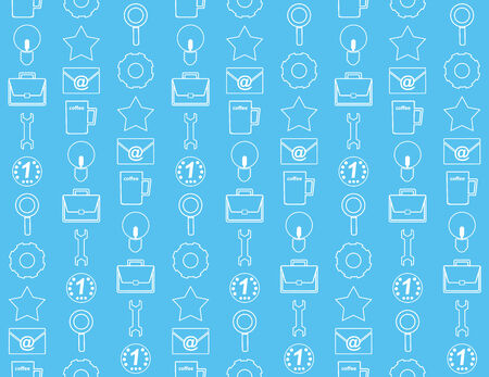 Seamless texture with abstract pattern on business. Seamless texture in a flat design with a pattern of icons.のイラスト素材