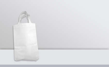 Non Woven Mockup Bags. on White Deskの写真素材