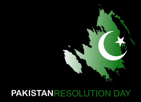 Pakistan Resolution Day, 23rd of March, with creative design illustration concept of Pakistan National day greeting, 23 March, flag, patriotic poster, bannerの写真素材