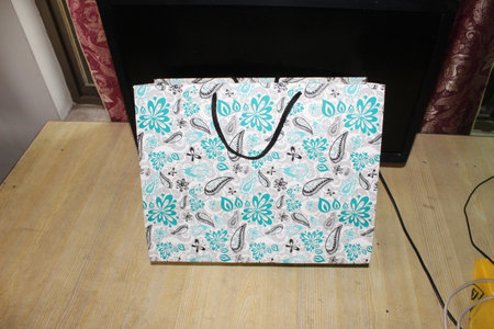 colorful paper shopping bags. Set of Colorful Empty Bags for Mockup. Composition of space for branding. close up view bagsの写真素材