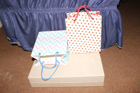 Paper Shopping bags. Set of Colorful Empty Bags for Mockup. Composition of space for branding. close up view bagsの写真素材
