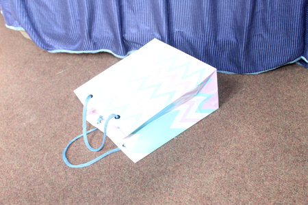 Paper Shopping bags. Set of Colorful Empty Bags for Mockup. Composition of space for branding. close up view bagsの写真素材