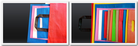 Shopping bags collection with amazing colors. Group of ECO Shopping bags for the website and social networks. Web banners for sales. Nonwoven Bag Header Banner for Website. Use ECO Bag.の写真素材