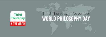 Third Thursday in November World Philosophy Dayの写真素材