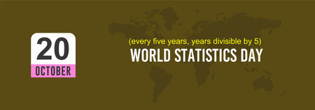 20 October every five years, years divisible by 5 World Statistics Dayの写真素材