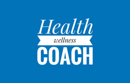 Health Wellness Coach text design illustration of health coachingの写真素材