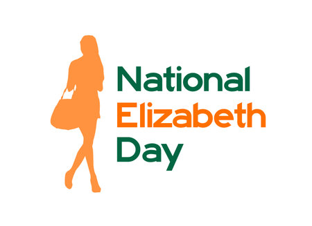 National Elizabeth day text design illustrationの写真素材