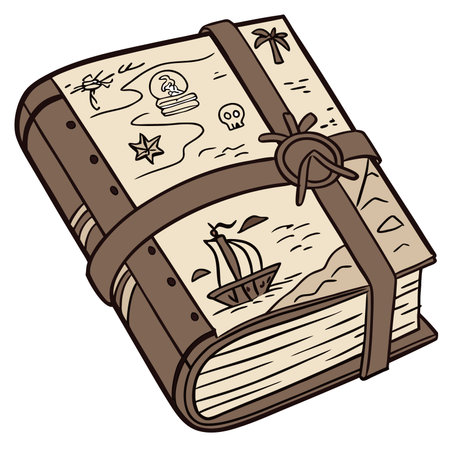 Pirate treasure chest. Vector illustration of a pirate treasure chest.のイラスト素材