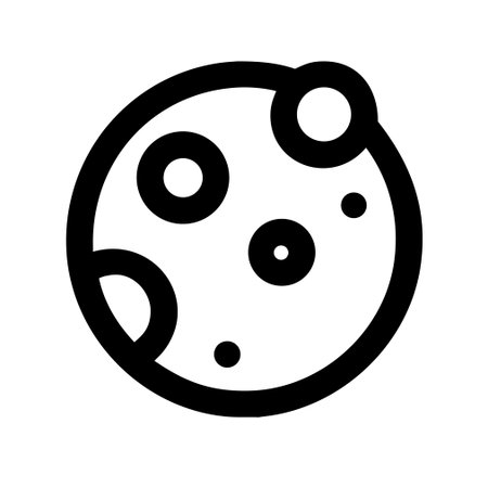 Moon Icon Vector. Black Stencil Design. Vector Illustration.のイラスト素材