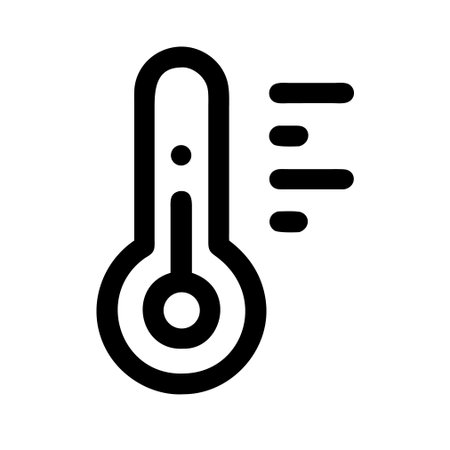 Thermometer Icon. Editable Bold Outline Design. Vector Illustration.