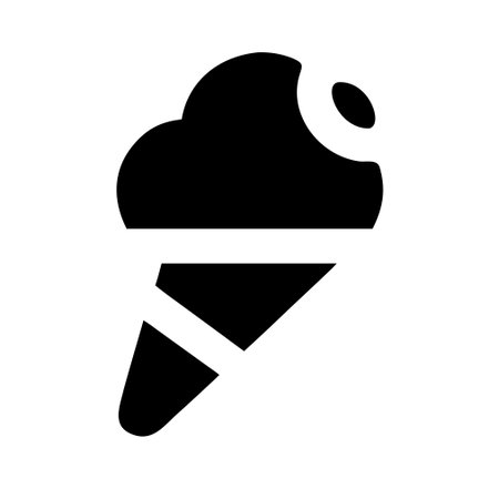 Ice cream icon, ice cream vector, ice cream solid design iconのイラスト素材