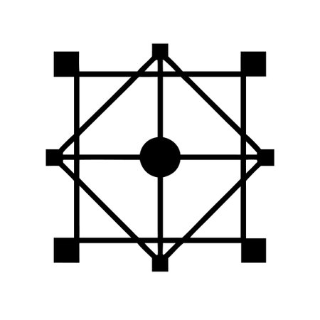 Geometric structure symbol. Vector illustration isolated on white background. EPS 10のイラスト素材