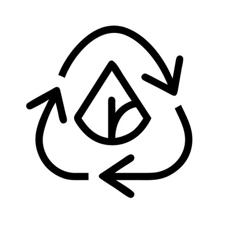 Recycle Icon Vector. Outline Recycle Sign. Isolated Contour Symbol Illustrationのイラスト素材