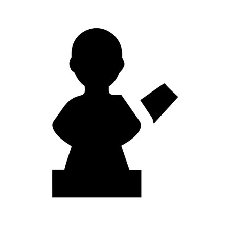 People icon vector male person profile avatar symbol for business in a glyph pictogram illustrationのイラスト素材