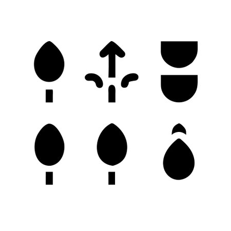 Plants icon set. Collection of plant icons. Vector illustration.のイラスト素材