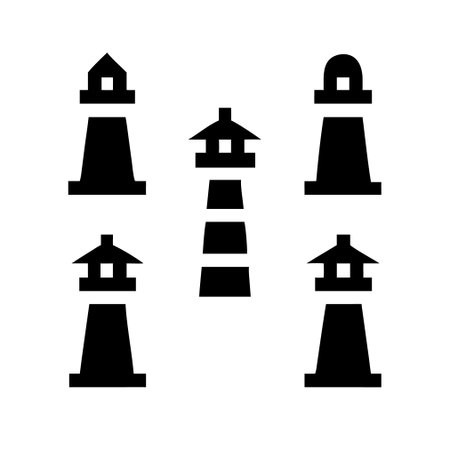 Lighthouse icon, vector illustration. Flat design style eps 10のイラスト素材