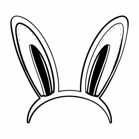 cute rabbit ears accessory icon vector illustration designicon vector illustration designのイラスト素材