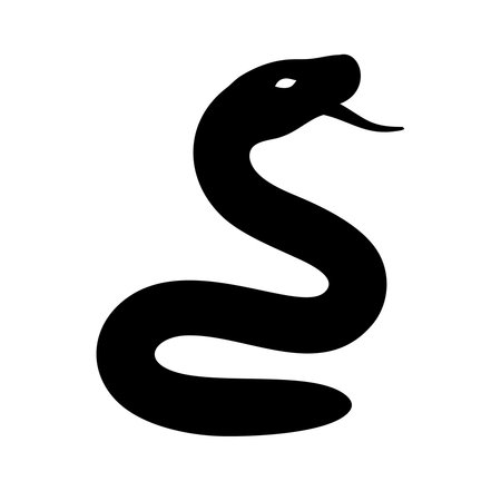 snake icon on white background. flat style. vector illustration.のイラスト素材