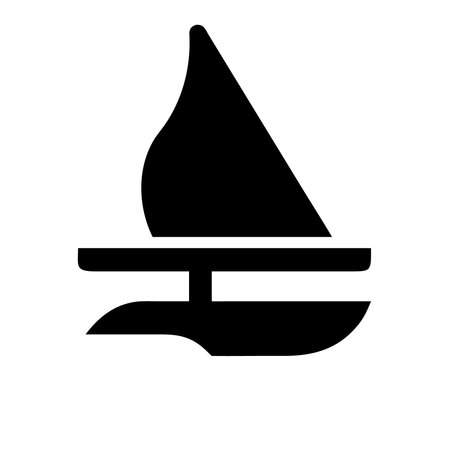 Sailing boat icon. Simple illustration of sailing boat vector icon for web design isolated on white backgroundのイラスト素材