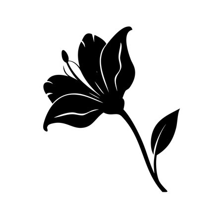 beautiful flower with leafs isolated icon vector illustration designicon vector illustration designのイラスト素材