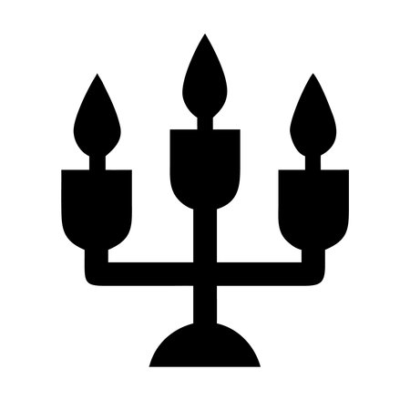 Candlestick icon. Flat style black icon on white background.のイラスト素材