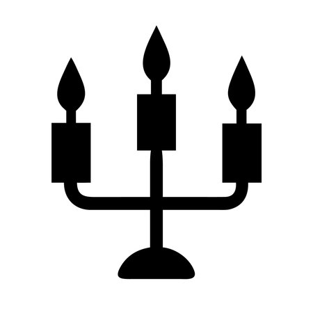 Candlestick icon vector. Black candlestick symbol isolated on white background.のイラスト素材