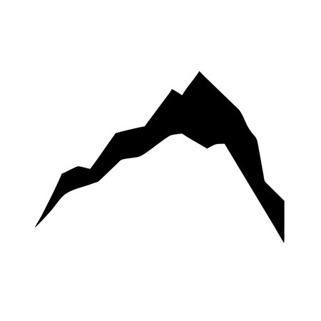 mountain icon on white background. Flat style. Made in vectorのイラスト素材
