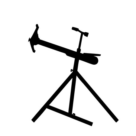 silhouette of a tripod on a white background, vector illustrationのイラスト素材