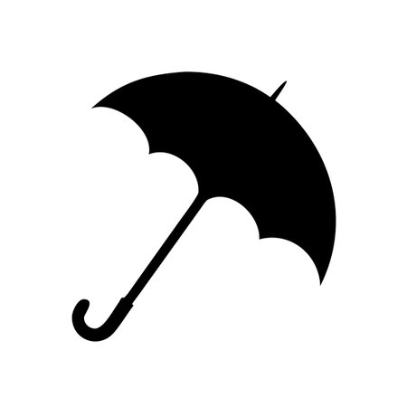 Umbrella icon. Rain protection symbol. Flat design style.のイラスト素材