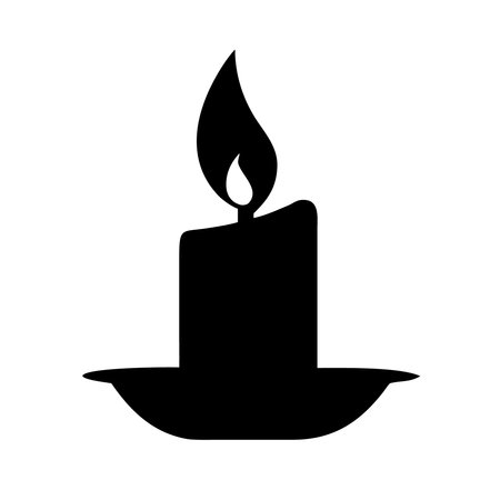 candle icon over white background. vector illuatration designのイラスト素材