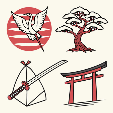 Japan design over beige background, vector illustration eps 10.のイラスト素材