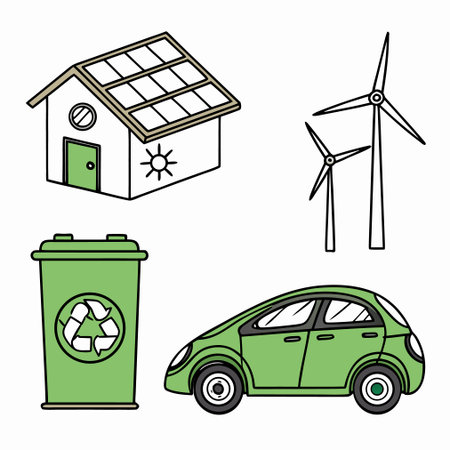 eco friendly design, vector illustration eps10 graphic in black and whiteのイラスト素材