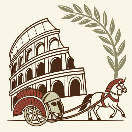 Colosseum in Rome, Italy. Colosseum vector illustrationのイラスト素材