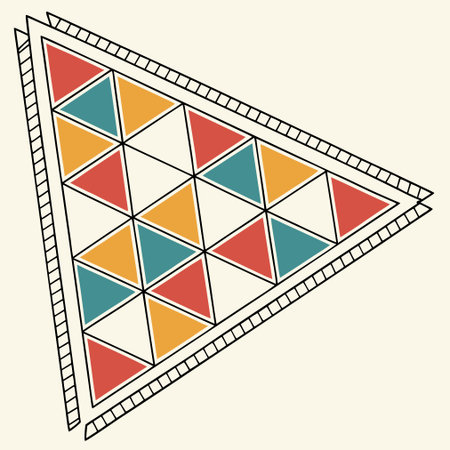 Abstract geometric triangle pattern in retro style. Vector illustration for your designのイラスト素材