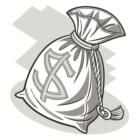 Bag of money. Vector illustration of a bag of money.のイラスト素材