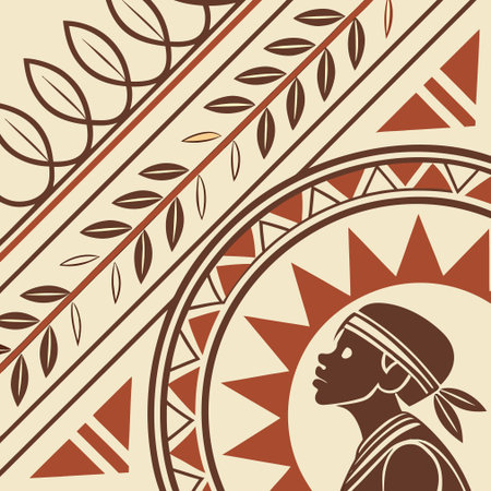 african ethnic design, vector illustration eps10 graphic flat styleのイラスト素材
