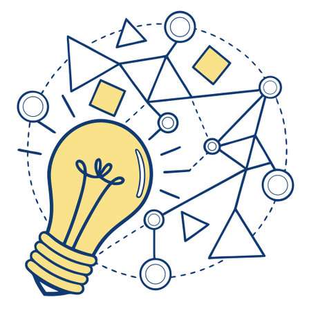 Lightbulb with geometric pattern. Idea concept. Vector illustration.のイラスト素材