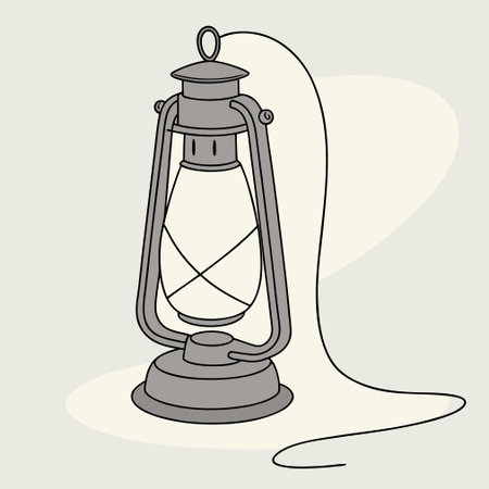 Lantern on a light background. Vector illustration of a lantern.のイラスト素材
