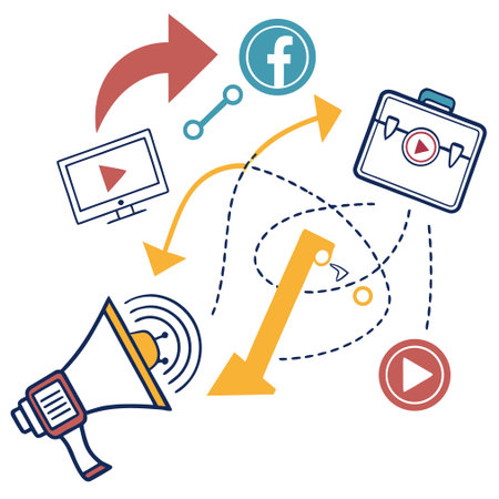 social media design, vector illustration eps10 graphic. flat designのイラスト素材