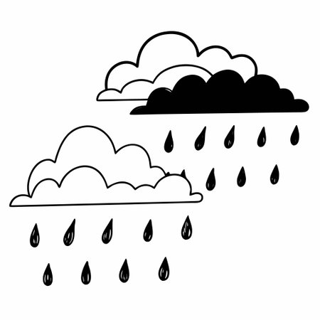 Rainy weather design, season nature environment and meteorology theme Vector illustrationのイラスト素材