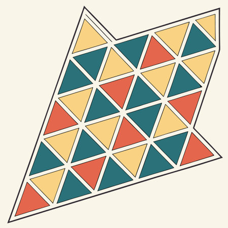 Geometric pattern in the shape of a triangle. Vector illustration.のイラスト素材