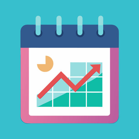Calendar icon in flat style on blue background. Vector illustration.のイラスト素材