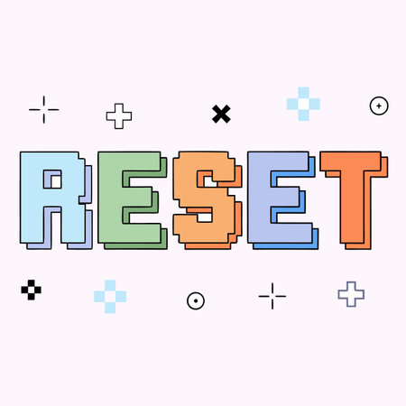 Vector illustration of the word RENEW in a pixel art style.