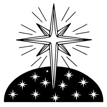 A clean and minimal flat vector illustration of a five-pointed star icon for web and app interfaces.のイラスト素材