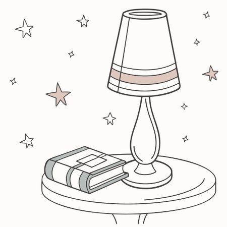 A serene vector illustration of a bed with layered winter bedding, emphasizing comfort and warmth during the cold season.のイラスト素材